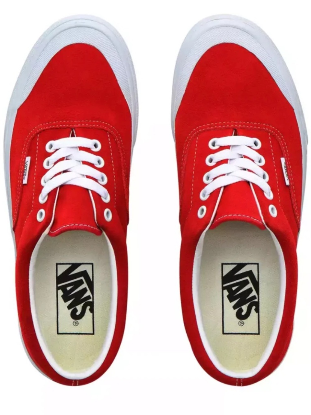 Vans Era TC Suede Sneaker, Racing Red/True White-Unisex Size Women's 9.5/Mens 8